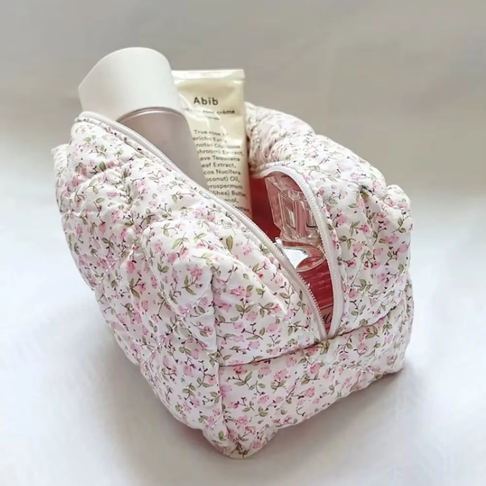 Quilted Makeup Pouch